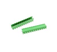 XTVKFWJAB Bloque de terminales de tornillo 2EDG/15EDG, paso de 2,54/3,81/5,08mm, enchufe de 2/3/4/5/6/7/8 pines + toma de aguja recta/curva, 10 Uds.(5.08Right Socket,10PCS 9P)