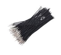 XTVKFWJAB Cable de terminal Xh2.54 de 50 piezas, cable electrónico de caña macho única de 2,54 mm con espaciado de 22 AWG(Black-50pcs,20CM_22AWG)