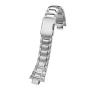 XTVKFWJAB Cadena de reloj acero inoxidable macizo 13 mm, correa plateada y negra, mate, compatible con Casio EDIFICE Series EQW-M1100 EQW-A1000/A1100(Silver)