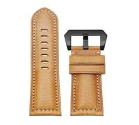 XTVKFWJAB Compatible con correa de reloj Panerai PA441 PAM01661 con correa de piel de vacuno italiana engrosada Correa de reloj vintage azul Pulsera masculina 22 mm 24 mm(Khaki black,22mm)