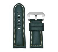 XTVKFWJAB Compatible con correa de reloj Panerai PA441 PAM01661 con correa de piel de vacuno italiana engrosada Correa de reloj vintage azul Pulsera masculina 22 mm 24 mm(Blue silver,26mm)