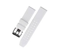 XTVKFWJAB Compatible con Luminox Pulsera de silicona de boca plana Impermeable Suave Cómoda Correa de reloj Hebilla de acero inoxidable Accesorios de reloj de 23 mm(White-B)