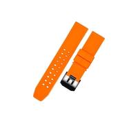 XTVKFWJAB Compatible con Luminox Pulsera de silicona de boca plana Impermeable Suave Cómoda Correa de reloj Hebilla de acero inoxidable Accesorios de reloj de 23 mm(Orange-B)