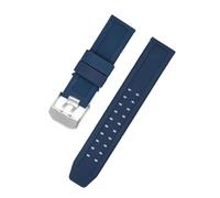 XTVKFWJAB Compatible con Luminox Pulsera de silicona de boca plana Impermeable Suave Cómoda Correa de reloj Hebilla de acero inoxidable Accesorios de reloj de 23 mm(Blue-S)