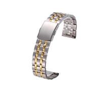 XTVKFWJAB Correa de acero Edge, correa botón, reloj con pulsera, reemplazo(Silver-gold,20mm)