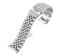 XTVKFWJAB Correa de acero inoxidable 316L plateada 22 mm con eslabones sólidos y extremos curvos, compatible el reloj Seiko 5 SKX SPORTS STYLE