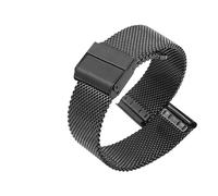 XTVKFWJAB Correa de acero inoxidable compatible con Casio Classic Square Moon Phase MTP-M305M, correa plateada y negra 20 mm(67- black)