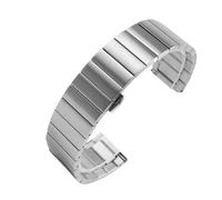 XTVKFWJAB Correa de acero inoxidable compatible con Casio Classic Square Moon Phase MTP-M305M, correa plateada y negra 20 mm(SX-G01 silver)