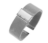 XTVKFWJAB Correa de acero inoxidable compatible con Casio Classic Square Moon Phase MTP-M305M, correa plateada y negra 20 mm(2103- silver)