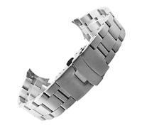 XTVKFWJAB Correa de acero inoxidable compatible con Casio Duro MDV-107-1A MDV-106 Marlin, repuesto de pulsera de reloj de buceo de metal con extremo curvo de 22 mm.(Type C)