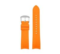 XTVKFWJAB Correa de caucho liberación rápida compatible con Rolex Submariner Water Ghost Yacht Log Sport for hombre, resistente al agua y sudor, pulsera gel sílice(Orange SK,20-18mm)