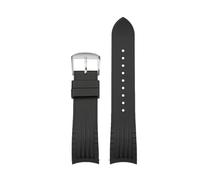 XTVKFWJAB Correa de caucho liberación rápida compatible con Rolex Submariner Water Ghost Yacht Log Sport for hombre, resistente al agua y sudor, pulsera gel sílice(Black SK,20-18mm)