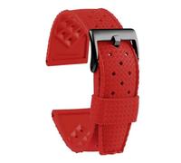 XTVKFWJAB Correa de caucho tropical compatible con Oris Seiko Citizen Watch Band 20 mm 22 silicona reloj inteligente resistente al agua(Red-black,20mm)