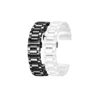 XTVKFWJAB Correa de cerámica compatible con Omega Armani COACH GREYSON, correa de cerámica for reloj de mujer 14503925, 15 mm, 16 mm, 18 mm, 19 mm, 20 mm y 21 mm.(Black,19mm)