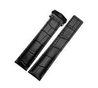 XTVKFWJAB Correa de cuero compatible con TAG Heuer Aquaracer Carrera Monaco F1(Black-black,20mm)