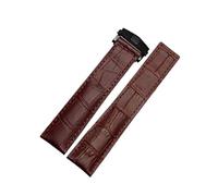 XTVKFWJAB Correa de cuero compatible con TAG Heuer Aquaracer Carrera Monaco F1(Brown-black,20mm)