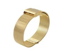 XTVKFWJAB Correa de malla fina milanesa varios tamaños, 8 mm a 24, color plata, negro, dorado y oro rosa, compatible con reloj inteligente(Gold,10mm)