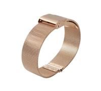 XTVKFWJAB Correa de malla fina milanesa varios tamaños, 8 mm a 24, color plata, negro, dorado y oro rosa, compatible con reloj inteligente(Rose gold,24mm)