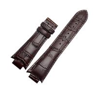 XTVKFWJAB Correa de malla for hombre Tissot T60 1853 L875/975K, 24 x 14 mm, correa de malla T60.1.513, correa de piel de cocodrilo.(Brown no calsp)