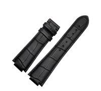 XTVKFWJAB Correa de malla for hombre Tissot T60 1853 L875/975K, 24 x 14 mm, correa de malla T60.1.513, correa de piel de cocodrilo.(Black no calsp)