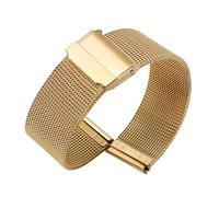 XTVKFWJAB Correa de malla milanesa for reloj compatible con TISSOT, Omega y Seiko (18 mm, 20 mm y 22 mm)(Gold,18mm)