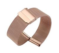 XTVKFWJAB Correa de malla milanesa for reloj compatible con TISSOT, Omega y Seiko (18 mm, 20 mm y 22 mm)(Rose gold,18mm)