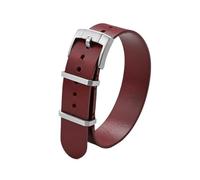 XTVKFWJAB Correa de piel de vacuno con cera de aceite, 20 mm, 22 mm, estilo vintage for hombre, con hebilla de acero engrosada, compatible con Panerai y Seiko.(Dark red,22mm)