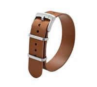 XTVKFWJAB Correa de piel de vacuno con cera de aceite, 20 mm, 22 mm, estilo vintage for hombre, con hebilla de acero engrosada, compatible con Panerai y Seiko.(Light brown,22mm)