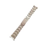 XTVKFWJAB Correa de reloj acero inoxidable 316L 20 mm, cepillada, estilo vintage Jubilee Oyster, con extremo curvo, compatible Rolex(B)