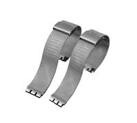 XTVKFWJAB Correa de reloj acero inoxidable compatible con Swatch YCS, YAS, YGS, IRONY, for hombre y mujer, 12, 17 mm, 19 21, malla milanesa, correa deportiva moda(Silver,12mm)
