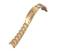 XTVKFWJAB Correa de reloj acero inoxidable macizo 20 mm y 21 compatible con Rolex Daytona, Oyster Perpetual, Submariner, Seiko NH35(Rose gold,21mm-no logo)