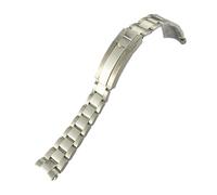 XTVKFWJAB Correa de reloj acero inoxidable macizo 20 mm y 21 compatible con Rolex Daytona, Oyster Perpetual, Submariner, Seiko NH35(Bright Silver,20mm-no logo)