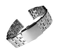 XTVKFWJAB Correa de reloj acero universal for mujer y hombre, con hebilla plegable, compatible pulseras, accesorios for correas(Silver,22mm-0.86in)