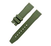 XTVKFWJAB Correa de reloj caucho FKM fluorado natural, suave, impermeable, compatible con correas EUR for pilotos grandes Top Gun 20 mm, 21 y 22(Army Green)
