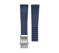 XTVKFWJAB Correa de reloj CTS compatible con Rolex Water Ghost, compatible Omega, correa silicona líquida 20 y 22 mm, corte a medida, liberación rápida, ajustable, universal(Blue-silver,22mm)