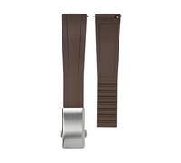 XTVKFWJAB Correa de reloj CTS compatible con Rolex Water Ghost, compatible Omega, correa silicona líquida 20 y 22 mm, corte a medida, liberación rápida, ajustable, universal(Brown-silver,22mm)