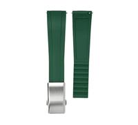 XTVKFWJAB Correa de reloj CTS compatible con Rolex Water Ghost, compatible Omega, correa silicona líquida 20 y 22 mm, corte a medida, liberación rápida, ajustable, universal(Dark green-silver,20mm)