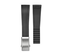 XTVKFWJAB Correa de reloj CTS compatible con Rolex Water Ghost, compatible Omega, correa silicona líquida 20 y 22 mm, corte a medida, liberación rápida, ajustable, universal(Black-silver,22mm)