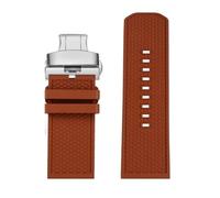 XTVKFWJAB Correa de reloj de caucho compatible con accesorios de la serie Tissot Daredevil Black Warrior T125617 for hombre, correa de reloj de 22 mm de liberación rápida.(BROWN)
