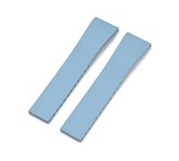 XTVKFWJAB Correa de reloj de caucho fluorado FKM de grado 18 mm, 19 mm, 20 mm, 21 mm y 22 mm, universal, de liberación rápida, con hebilla plegable sólida.(Light blue No buckle,20mm)