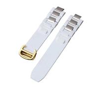 XTVKFWJAB Correa De Reloj De Goma Resistente Al Agua Compatible Con Cartier 21Th Century Series, Silicona, Negra Y Blanca, For Hombre Y Mujer, Accesorios De 20 X 10 Mm.(White gold)