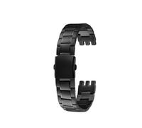 XTVKFWJAB Correa de reloj for hombre Longer compatible con Swatch YCS, YVS y YGS, de acero inoxidable mate, con hebilla plegable, de 19 mm y 21 mm, con correa de metal plateado y negro.(Black,19mm)