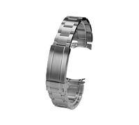 XTVKFWJAB Correa de reloj Jubilee for hombre, compatible con Seiko 5 SNXS73K1 SNXS75 SNXS77 SNXS79K1 SNX79J1, acero inoxidable 19 mm extremo curvo y metal macizo(Brushed Silver)