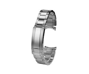 XTVKFWJAB Correa de reloj Jubilee for hombre, compatible con Seiko 5 SNXS73K1 SNXS75 SNXS77 SNXS79K1 SNX79J1, acero inoxidable 19 mm extremo curvo y metal macizo(Middle Bright Silver)