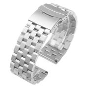 XTVKFWJAB Correa de reloj metal fundido 5 filas con diseño ingeniero, correas acero inoxidable, tornillos repuesto y eslabones(Silver,18mm)