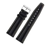 XTVKFWJAB Correa de reloj piel vacuno italiana suave, estilo retro, resistente al desgaste, compatible con la serie Hamilton Broadway H43515735(Black-S pin)