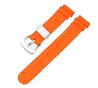 XTVKFWJAB Correa de reloj resina compatible con Seiko No. 5 Abalone Small MM SRP777J1 for hombre, deportiva, resistente al agua, silicona(Orange-silver,22mm)