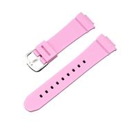XTVKFWJAB Correa de repuesto compatible con Casio -G BGA-130/131/160 BGD-140/560 BGD-5000/5020, pulsera de resina TPU for mujer, 14 mm(New pink)