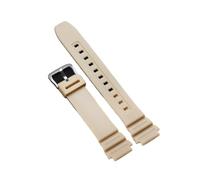 XTVKFWJAB Correa de silicona 18 mm compatible con Casio W218H SGW-300/400 MRW-200 AE-1200WH Pulsera goma impermeable Banda universal suave y cómoda(Khaki)