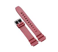 XTVKFWJAB Correa de silicona 18 mm compatible con Casio W218H SGW-300/400 MRW-200 AE-1200WH Pulsera goma impermeable Banda universal suave y cómoda(Red)